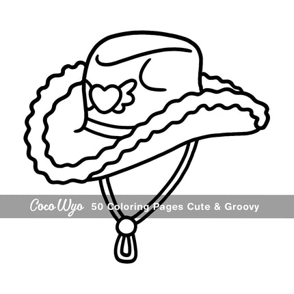 Cute & Groovy Coloring Book for Adults and Kids