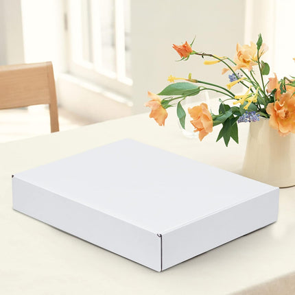 12x9x2 Inch White Corrugated Box Mailers, Set of 25