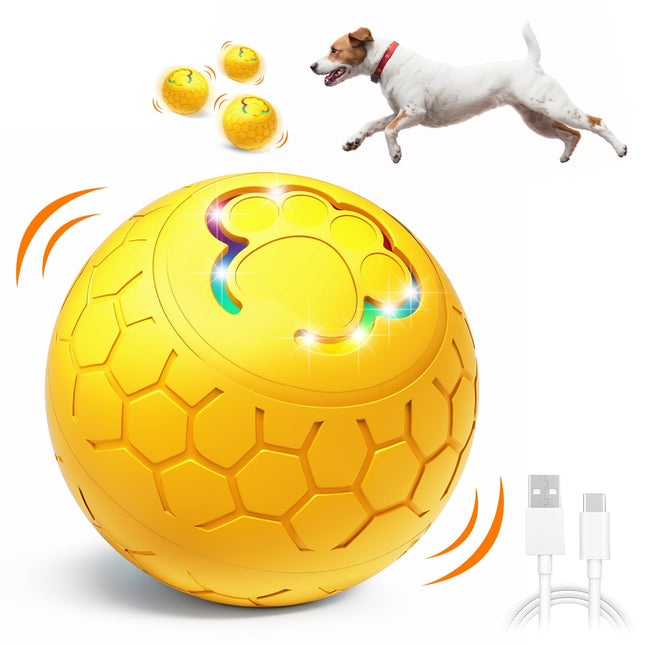 Interactive Dog Ball Toy auto rolling LED ball for dogs in action