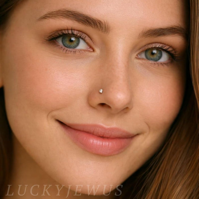 LUCKYJEWUS 925 Sterling Silver Nose Rings Studs for Women Men — Home & Lifestyle