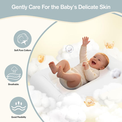 Baby Lounger for Newborn 0-24 Months, White