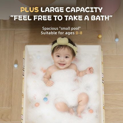 LittleNest NidoPequeño Foldable Baby Bathtub with Cute Animal Print, Portable Infant Bath Tub — Baby & Toddler