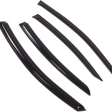4 Pcs Dark Smoke Window Visor (Outside Mount) Deflector Rain Guard
