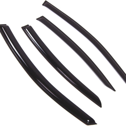 4 Pcs Dark Smoke Window Visor (Outside Mount) Deflector Rain Guard