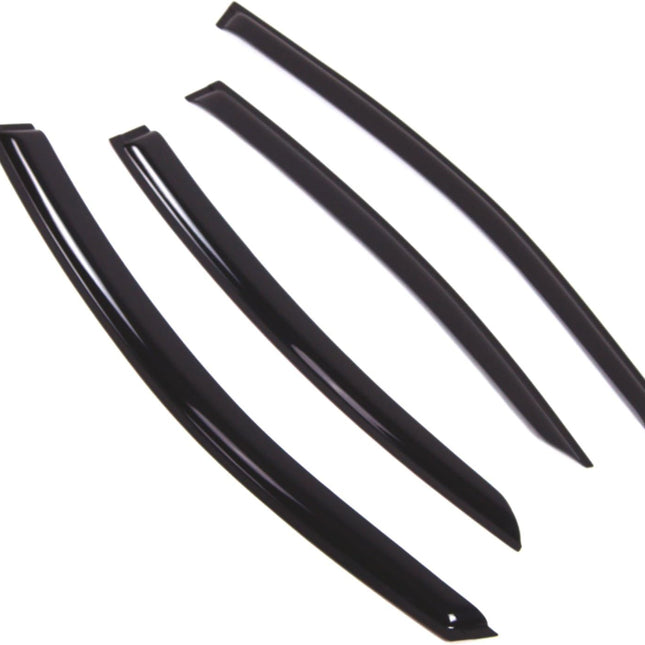 4 Pcs Dark Smoke Window Visor (Outside Mount) Deflector Rain Guard