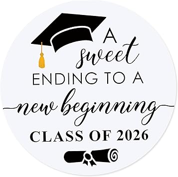 120 Pack Class of 2026 Graduation Stickers, Pink 1.6 Inch Round Seals
