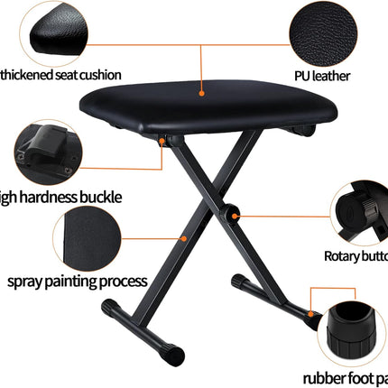 X-Style Height Adjustable Keyboard Bench, Thin Version