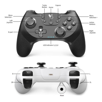 2-Pack Wireless Controllers for Console and PC Gaming