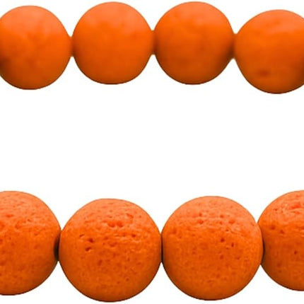 Orange Lava 8mm Gemstone Crystal Stretch Bracelet