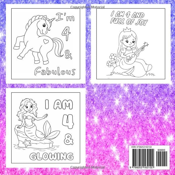 I Am 4 and I Sparkle Coloring Book