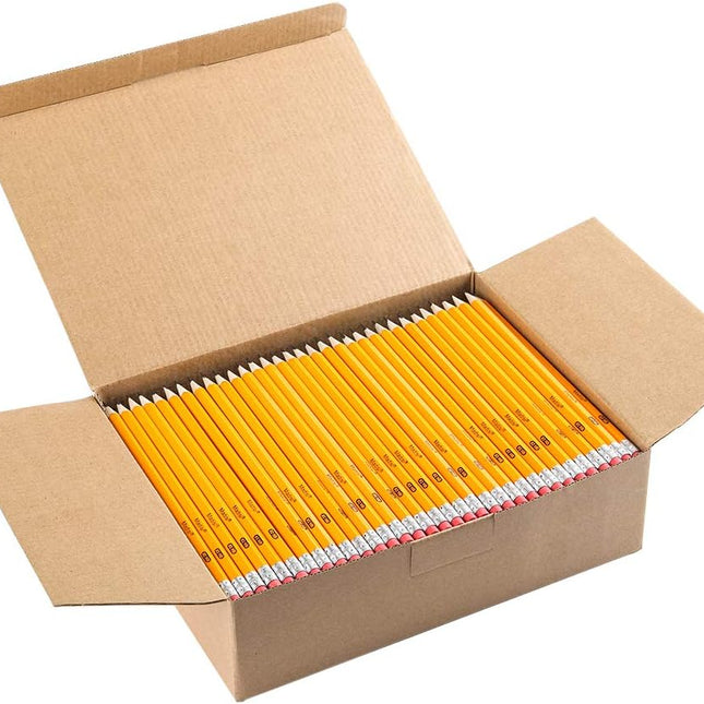 Wood-Cased #2 HB Pencils, Yellow, Pre-Sharpened Bulk Pack, 320 Count