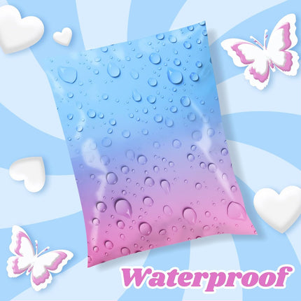 Cute Gradient Blue Pink Poly Mailers 10x13" 20-Pack