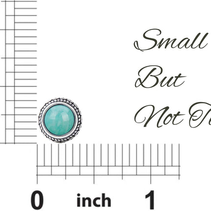 Aesthetic Crystal Birthstone Silver Stud Earrings