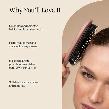Smooth & Polish Dual Bristle Detangler Brush - Terracotta