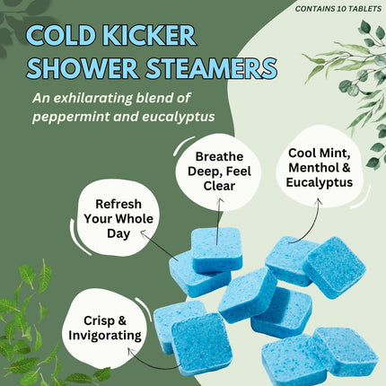 Peppermint & Eucalyptus Aromatherapy Shower Steamers, 10 Pack