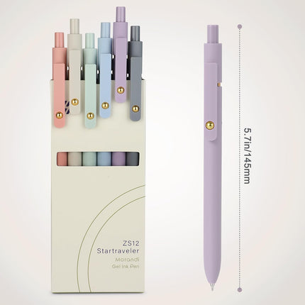 6-Piece 0.7mm Fine Point Black Ink Gel Pen Set