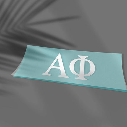 PlaySphere EsferaJuego Alpha Phi Greek Sorority Sticker Decal, 2.5 Inches Tall, White — Toys & Games