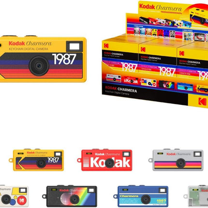 Keychain Digital Camera Blind Box Single Box, Mini 1.6MP Digicam with Video Recording and Micro SD Card Slot