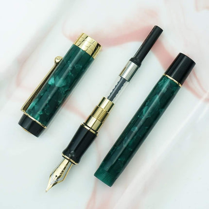 SourceToHome FuenteACasa Jinhao 100 Fountain Pen Celluloid Classic Style, #6 Nib Smooth Writing — Home & Lifestyle