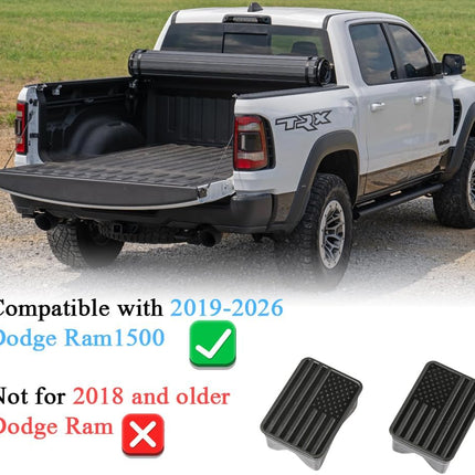Black Bed Rail Stake Pocket Covers, 2-Piece Set