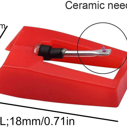 4 Pack Ruby Record Player Needle Turntable Stylus Replacement
