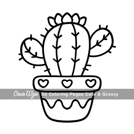 Cute & Groovy Coloring Book for Adults and Kids