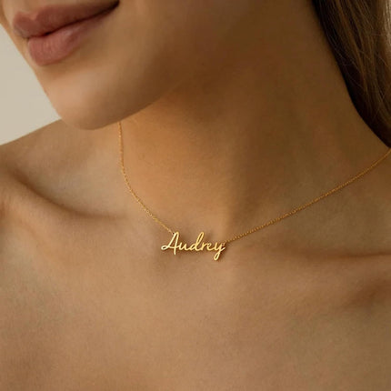 HomeChef ChefDelHogar Ajiangwu Mothers Day Necklace Gifts for Mom,18K Gold Plated Name Necklace — Kitchen & Home
