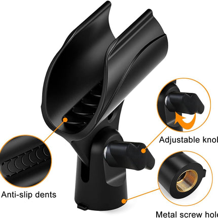 Universal Adjustable Microphone Clip with Screw Adapter