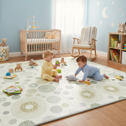 Baby Play Mat, 79 x 70 Inch Foldable Reversible Waterproof Foam Floor Mat