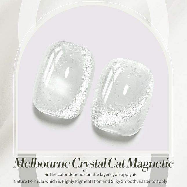 Milky White Cat Eye Magnetic Gel Nail Polish, 15ML