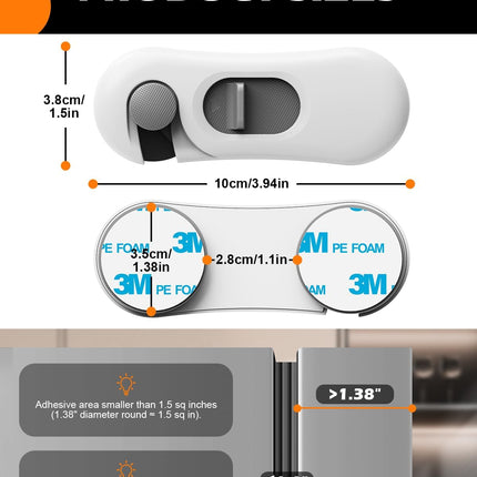 5-Piece White Child Proof Fridge and Cabinet Door Locks