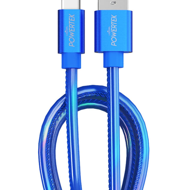 Metallic Shine USB Type C Charger Cable, 6ft, Silver