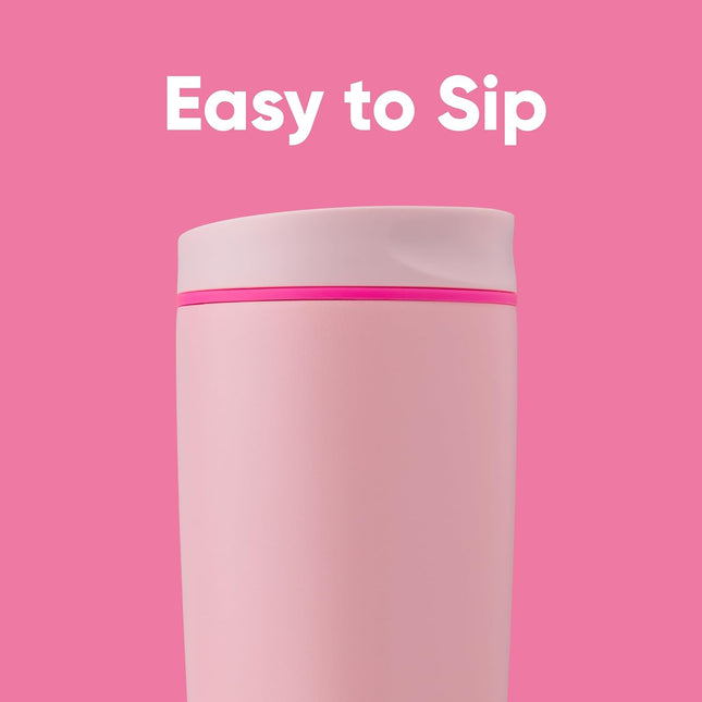 SmoothSip Slider Insulated Stainless Steel Coffee Tumbler, 20 oz, Pucker Up
