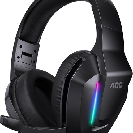 Wired Gaming Headset with Surround Sound, RGB Lights, 50mm Drivers and 3.5mm Jack