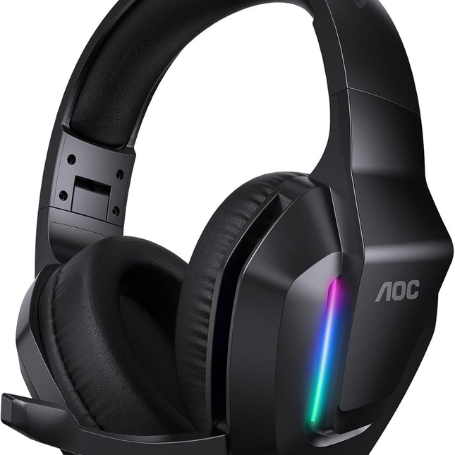 Wired Gaming Headset with Surround Sound, RGB Lights, 50mm Drivers and 3.5mm Jack