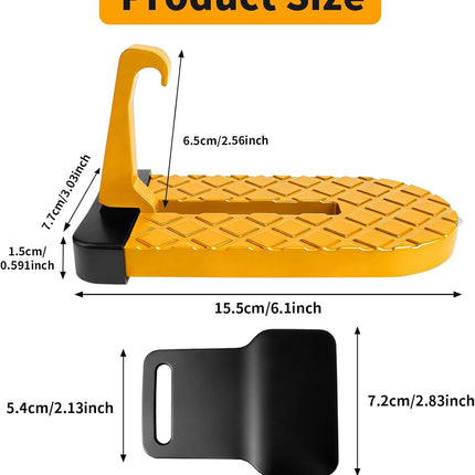 Yellow Foldable Car Door Step for Roof Access