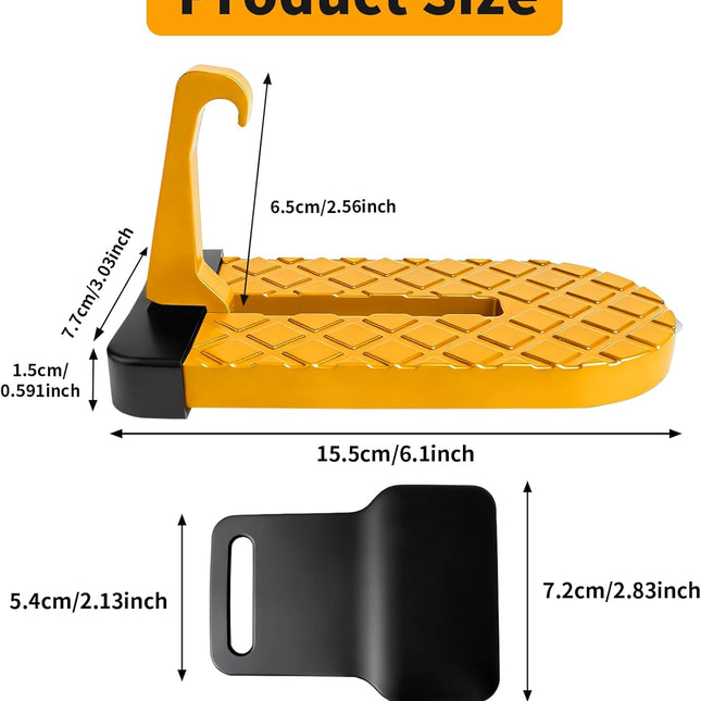 Yellow Foldable Car Door Step for Roof Access