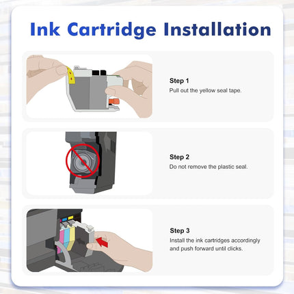 LC401XL LC401 Ink Cartridges 4-Pack for Select MFC-J Printers