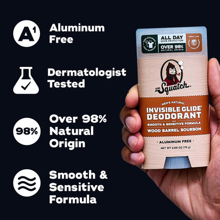 Invisible Glide Natural Men’s Deodorant, Aluminum Free, 2.65 oz, 2-Pack