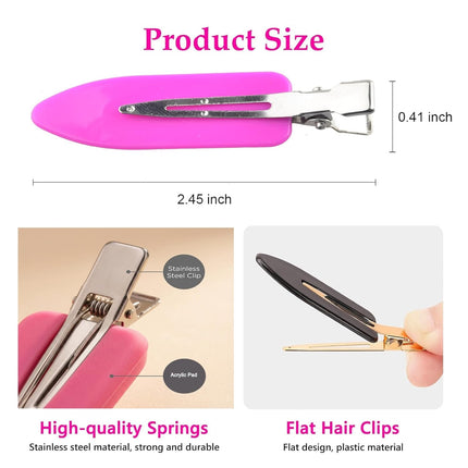 40-Piece Multicolor No Crease Hair Clips