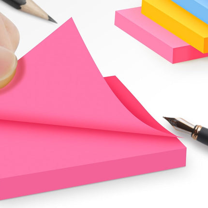 (18 Pads) Pop Up Sticky Notes 3x3 Refills, Strong Adhesive Memo Pad Bulk with 9 Bright Colors, Suitable for Home, Office, Sch