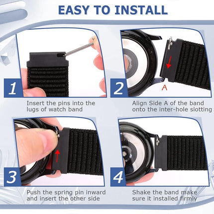 20mm Nylon Quick Release Smartwatch Band