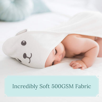Bear Ear Hooded Baby Towel, Rayon Made from Bamboo, 30 x 30 Inch