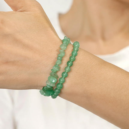 SourceToHome FuenteACasa Healing Crystal Bracelets for Women 2 PCS 6mm Natural Stone Bracelet — Home & Lifestyle