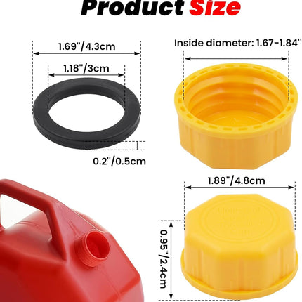 6-Pack 5-Gallon Gas Can Cap Replacements