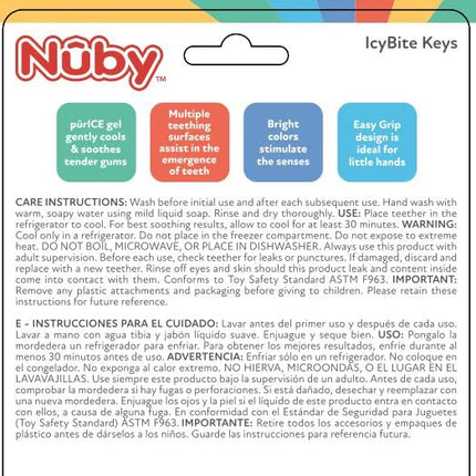 IcyBite Ice Gel Teether Keys for Infants - Blue