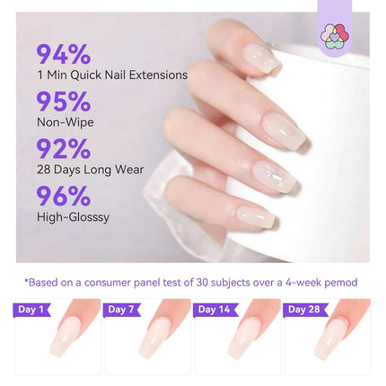 Hema-Free Poly Gel Nail Kit Starter, 4 Natural Clear Colors