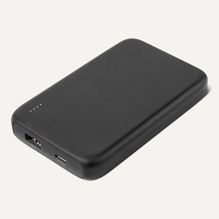 Slim Portable Charger Power Bank with LED Display, 10,000 mAh, Black