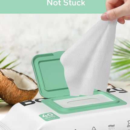 Baby Cozy Baby Wipes Cleansing & Moisturizing 2-in-1 Formula - 6 Packs with 40 Wipes Per Pack -- 240 Wipes