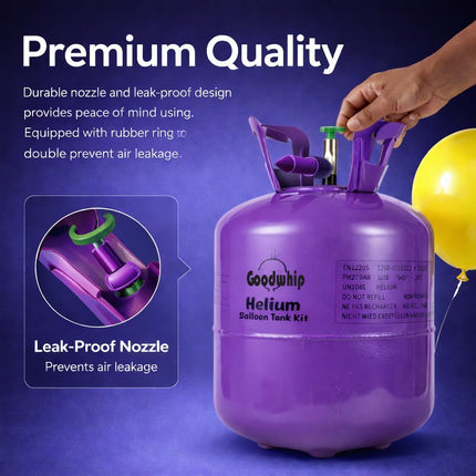 7L Helium Tank For Balloons At Home, Up To 30 Latex Balloons